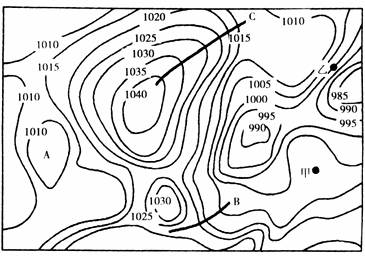 高中地理等值线图(除等压线图,等温线图)试题列表-与