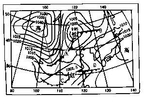 季某时的气压分布图图片
