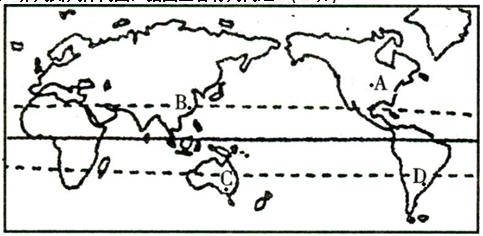 读世界大洲大洋简图,据图回答有关问题.