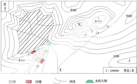 手绘等高线地形图