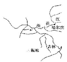 结合松花江水系图,回答相关问题.