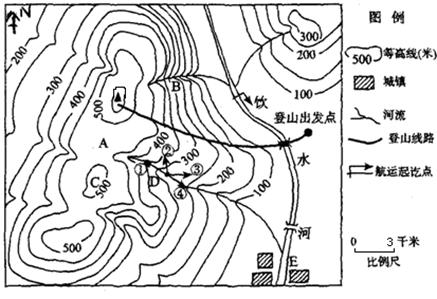 图是我国东南部某地等高线地形图,某校高中学生夏令营在图示区域进行
