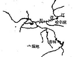 读松花江水系图,回答相关问题.(1)根据松花旺的水系